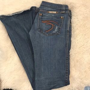 Frankie B low rise flare denim